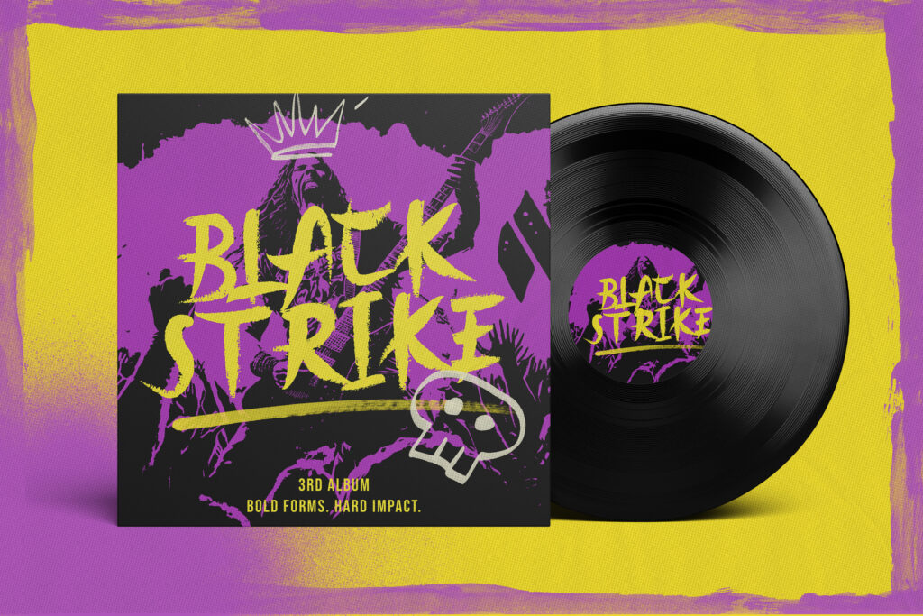 9 - Energy Rush Dry Brush Font music album